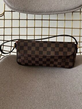 Louis Vuitton Damier Ebene Recoleta Shoulder Baguette - Dark Brown